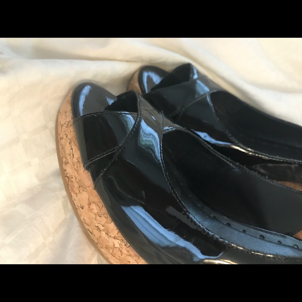 Michelle D Patent leather sling back wedge - Picture 4 of 8